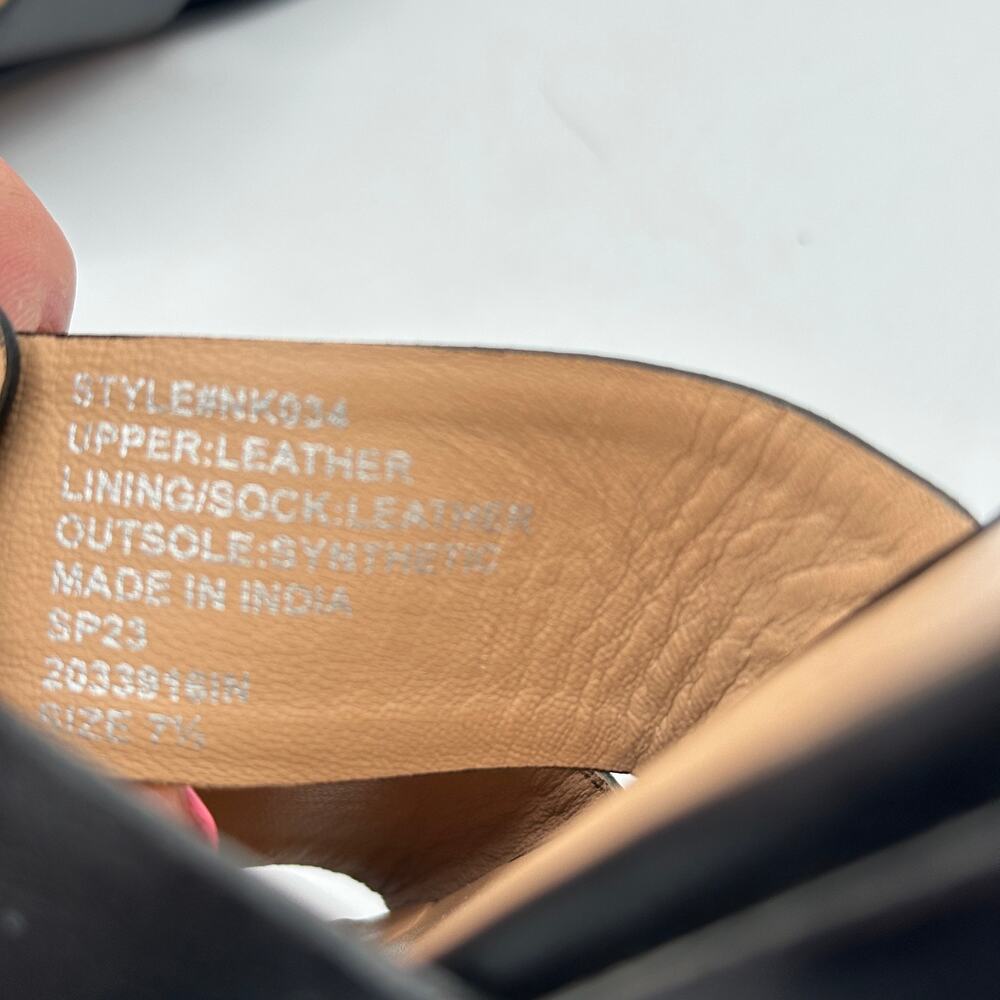 MADEWELL The Dixson Fisherman Mule Leather True Black Sz 7.5 $128 - Picture 9 of 9